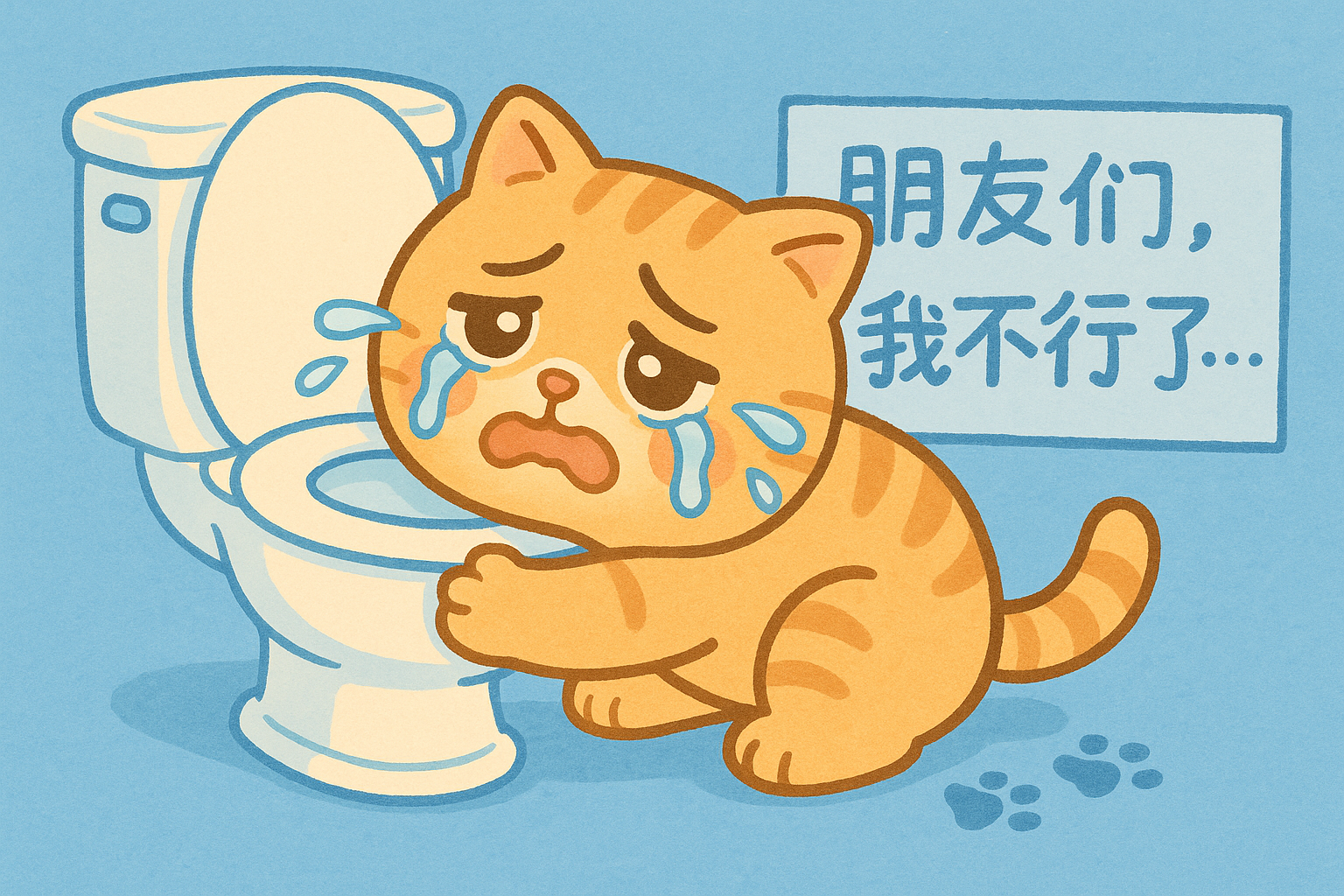 马桶旁流泪的小猫与我不行了文字