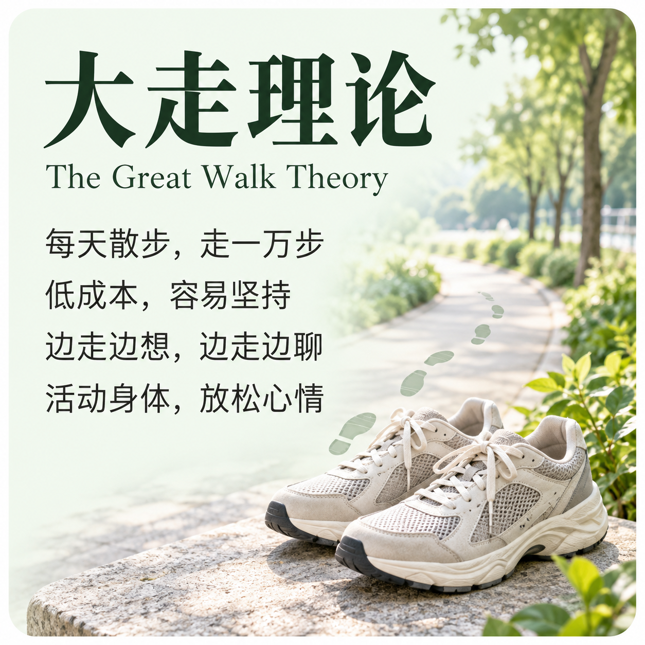 大走理论：每天散步，走一万步